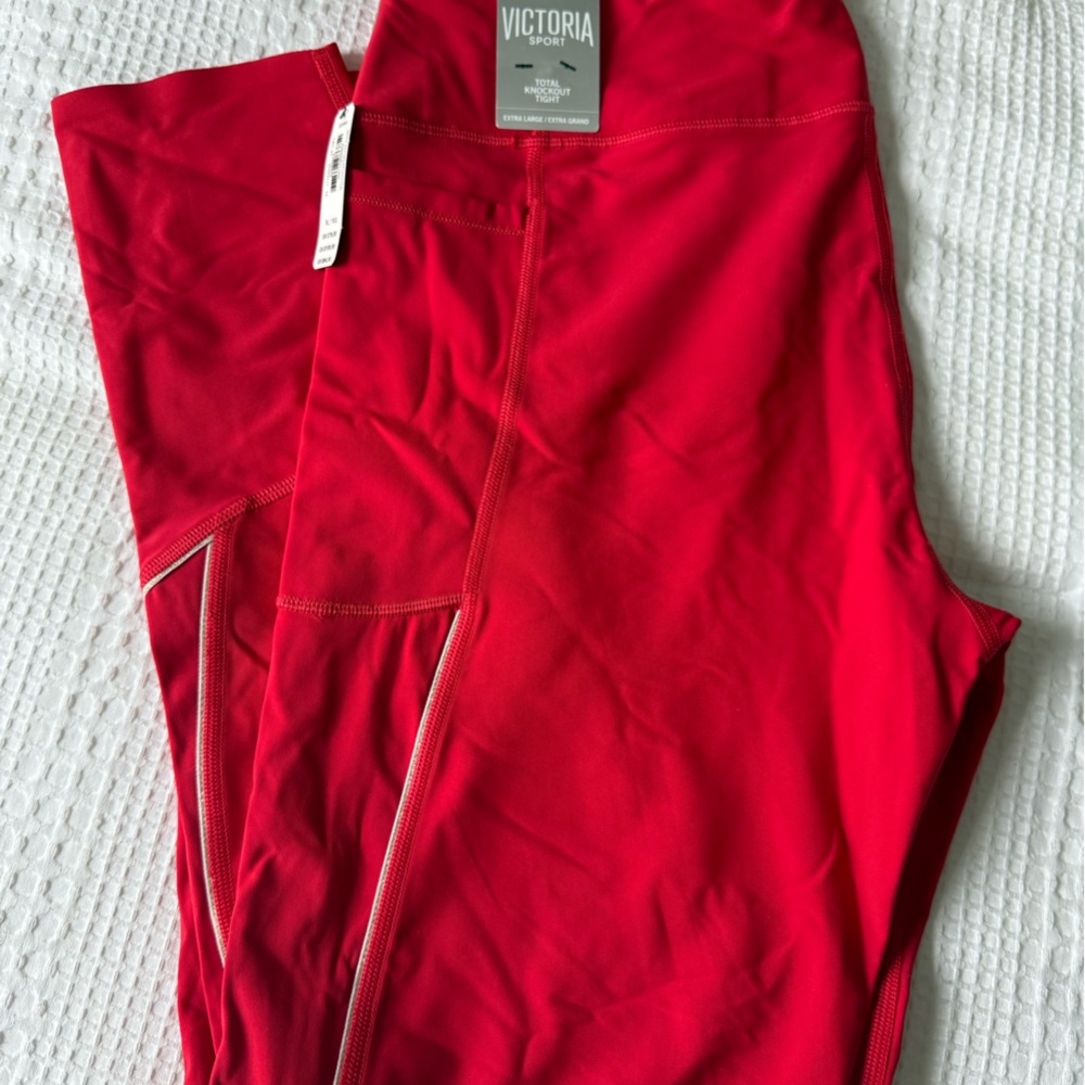 NWT Victoria's Secret Red Leggings